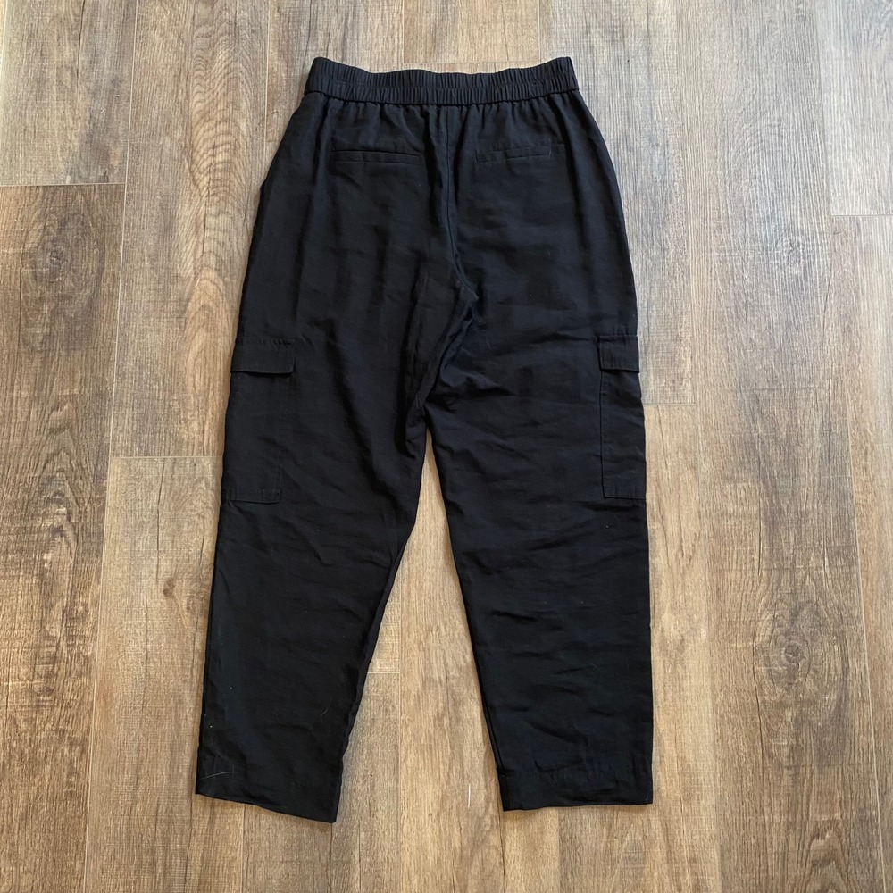 A New Day Womens Black Cargo Pants Elastic Waist Utility Trousers Size Medium M - Picture 2 of 7